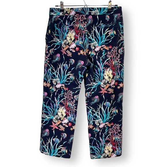 J. Crew COLLECTION Ratti UNDER THE SEA PRINT, F3708 Straight Leg Pants - Picture 4 of 9